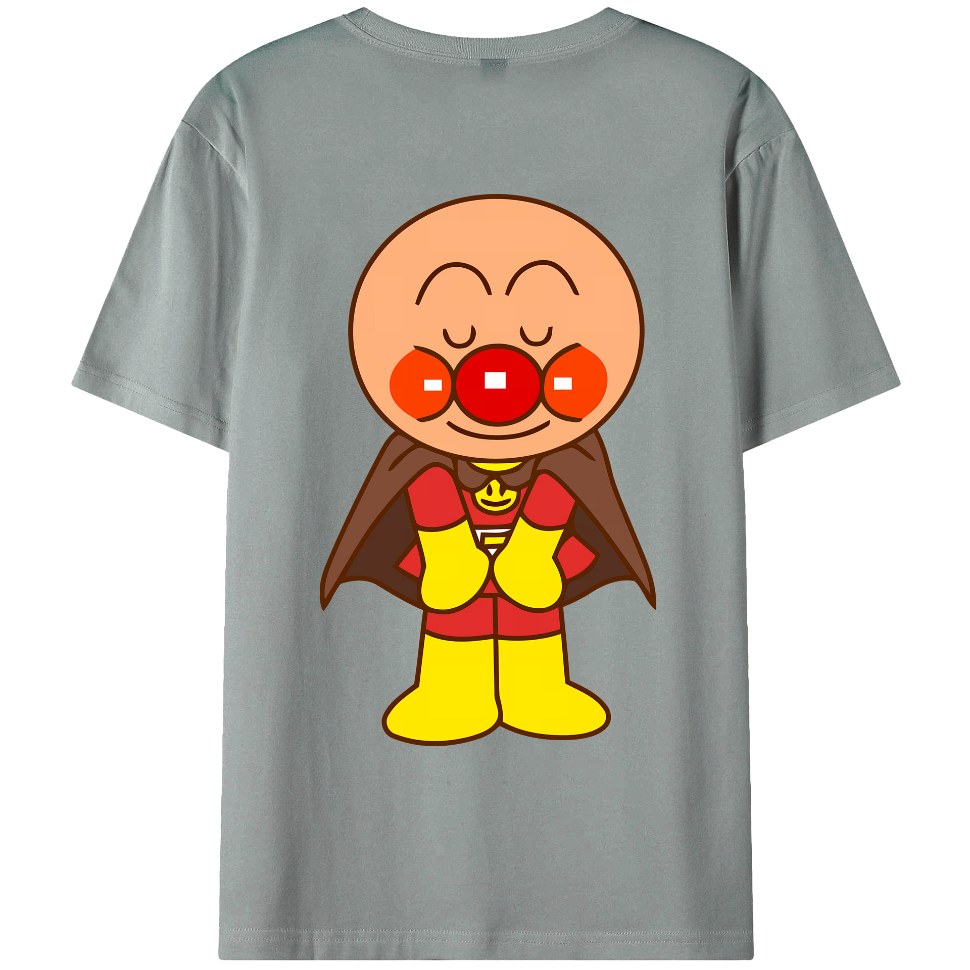 （画像用） アンパンマン Anpanman 綿100％ メンズ半袖Tシャツ（バックプリント） 通気性